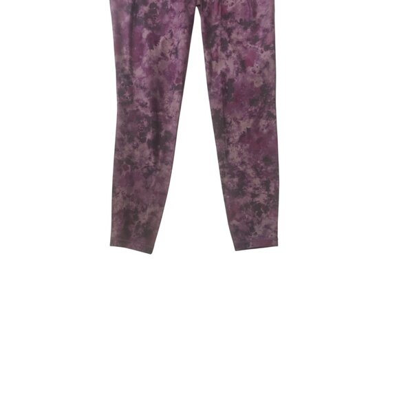 Athleta Salutation Stash Pocket Leggings Purple Tie-Dye Print High-Rise 7/8 Leng - Picture 4 of 11